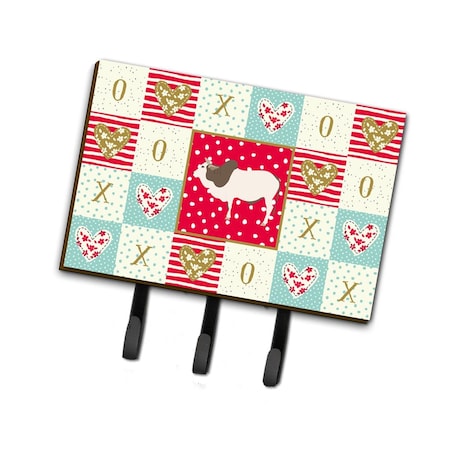 Carolines Treasures 6 x 2 x 9 in. Malvi Cow Love Leash or Key Holder CK5257TH68